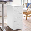 Livingandhome Vertical File Cabinet With Wheels,
