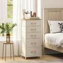 HOMCOM Fabric Chest of Drawers, Dresser for Bedroom,