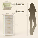 HOMCOM Fabric Chest of Drawers, Dresser for Bedroom,