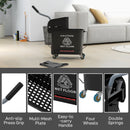HOMCOM 20L Mop Bucket With Wringer Handle On Wheels For Floor Cleaning
