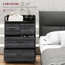HOMCOM Bedroom Chest of Drawers 4 Drawer Dresser w/ Shelf