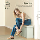 HOMCOM Shoe Storage Bench With Cushion And Flip-Drawer 104x26x47.5cm