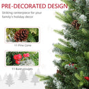 HOMCOM 2 Pieces Prelit Artificial Tabletop Christmas Trees, LED Display
