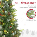 HOMCOM 2 Pieces Prelit Artificial Tabletop Christmas Trees, LED Display