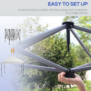 Outsunny 3 X 3(m) Pop Up Gazebo, Instant Shelter With 1-Button Push - Blue/Grey/Green/White