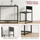 HOMCOM 3 Piece Dining Table Set with Metal Frame, Black