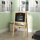 AIYAPLAY 3 In 1 Kids Easel With Paper Roll, Storage Baskets - Natural