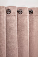 Ambiance Thermal Blackout Eyelet Curtains 3D Embossed Curtains With Reflective Reverse Weave in Blush Pink