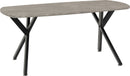 ATHENS OVAL COFFEE TABLE - CONCRETE EFFECT - CONCRETE EFFECT
