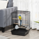PawHut 59cm Bird Cage With Openable Top, Stand, Tray, Handles, Feeding Bowls