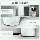 HOMCOM 30L Pedal Bin, Metal Kitchen Bin with Soft-close Lid