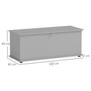 HOMCOM Storage Chest With Lid, 113L Storage Box