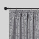 Ball - Extendable Curtain Pole with Rings and Pair of End Finials in Matt Black