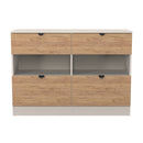 Bora 4 Drawer Midi Chest in Gold Craft Oak & Kashmir - Ready Assembled