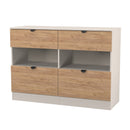 Bora 4 Drawer Midi Chest in Gold Craft Oak & Kashmir - Ready Assembled