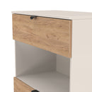 Bora 2 Drawer Deep Chest with shelf in Gold Craft Oak & Kashmir - Ready Assembled