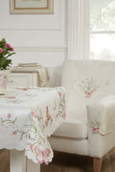 Butterfly Embroidered Table Cloth
