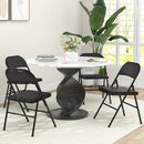 HOMCOM 4 Pack Padded Folding Chairs with Cushioned Seat and Metal Frame Black