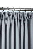 Cali Pencil Pleat - Woven Thermal Blackout Pencil Pleat Curtains in Grey
