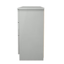 Camden Double Pedestal Desk in Grey Gloss & Dusk Grey - Ready Assembled