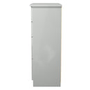 Camden 4 Drawer Deep Chest in Grey Gloss & Dusk Grey - Ready Assembled