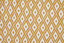 Casablanca - Scandi Woven Recycled Ochre Cotton Chair Sofa Setee Bed Throw Over Blanket