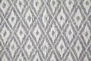 Casablanca - Scandi Woven Recycled Cotton Chair Sofa Setee Bed Throw Over Blanket in Silver