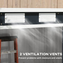 Outsunny 7 x 4ft Metal Garden Storage Shed w/ Double Door Dark Grey