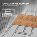 Outsunny 7 x 4ft Metal Garden Storage Shed w/ Double Door Dark Grey