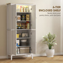 HOMCOM 176.5 cm Tall Freestanding Pantry Storage Cabinet with 4 Doors