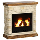 HOMCOM Brown Bioethanol Fire, Ethanol and Gel Fireplace, 3 Hours Burns