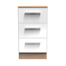 Copenhagen Ready Assembled Bedside Table with 3 Drawers  - t