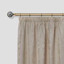 Cut Glass - Antique Brass Extendable Curtain Pole with Rings and Pair of End Finials