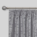 Cut Glass - Black Silk Extendable Curtain Pole with Rings and Pair of End Finials