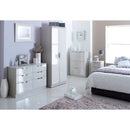 Cairo Ready Assembled Bedside Table with 3 Drawers  - Kashmir Gloss & Kashmir