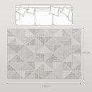 HOMCOM Non-Slip Large Rug for Living Room