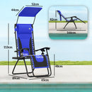 Outsunny 2 Pcs Zero Gravity Lounger Chair, Folding Reclining Chair