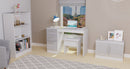 Copenhagen Ready Assembled Dressing Table  - Grey Matt & White