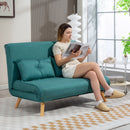 HOMCOM Click Clack Sofa Bed, 2 Seater Bed Settee for Living Room