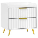 HOMCOM Bedside Table with 2 Drawers for Bedroom, Living Room