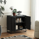 HOMCOM Modern Storage Cupboard with Adjustable Shelf and 2 Doors