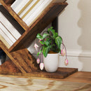 HOMCOM Tier Tree Bookshelf with Steel Frame for Living Room