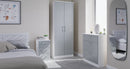 Denver Ready Assembled 3 Piece Bedroom Furniture Set - Grey & White