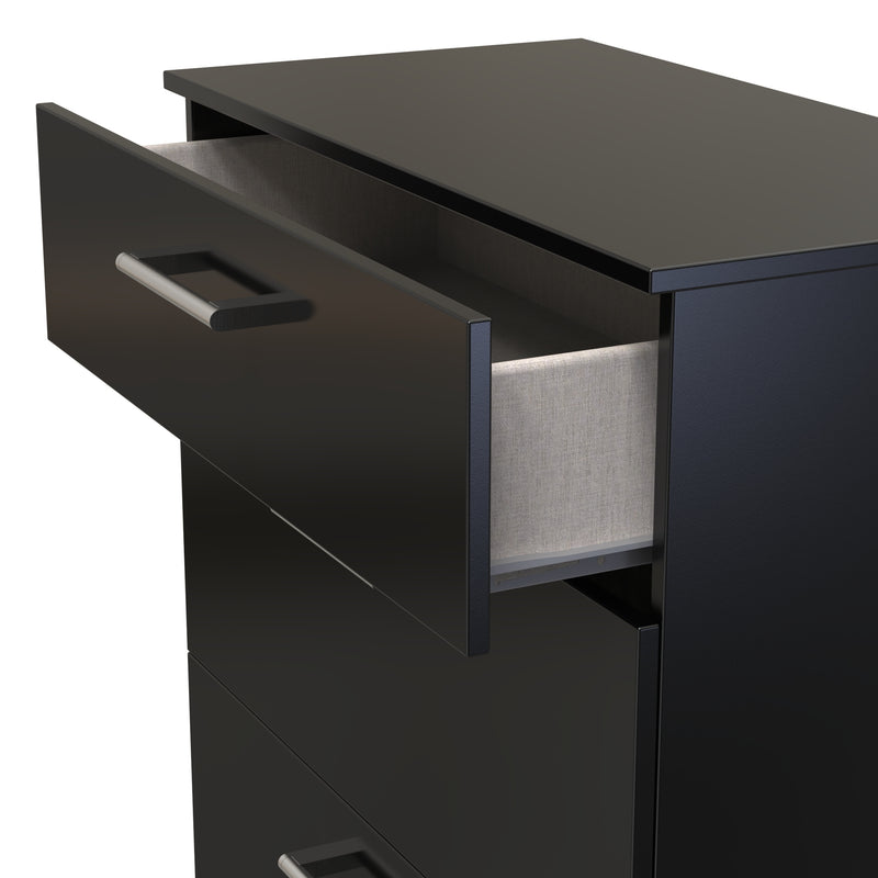 Denver Ready Assembled Chest Of Drawers with 3 Drawers - Black