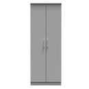 Denver Ready Assembled Wardrobe with 2 Doors - Grey