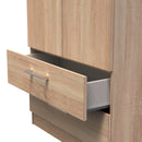 Denver Ready Assembled Wardrobe with 2 Doors and 2 Drawers - Oak