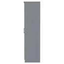 Denver Ready Assembled Wardrobe with 2 Doors and Mirror - Grey