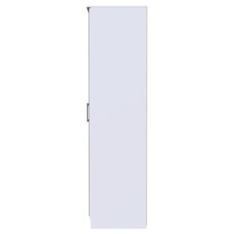 Denver Ready Assembled Wardrobe with 2 Doors and Mirror - White