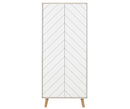DIXIE 2 DOOR WARDROBE - DUSTY GREY/WHITE