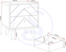 DIXIE 2 DRAWER BEDSIDE - DUSTY GREY/WHITE